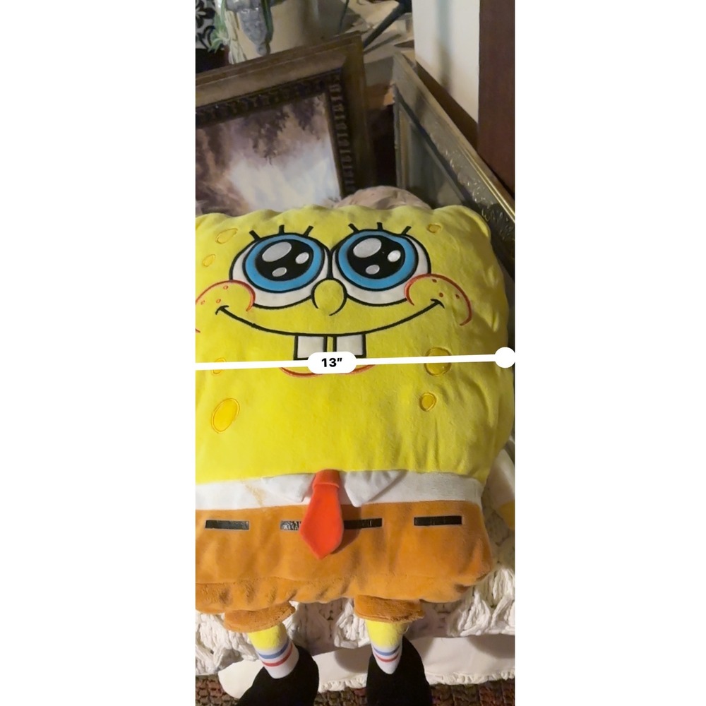 Nickelodeon SpongeBob SquarePants Plush Pillow Buddy Yellow 13" Soft Toy